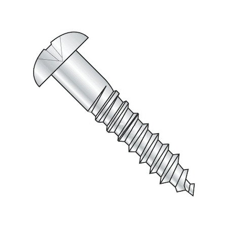 Wood Screw, #7, 1-1/4 In, Zinc Plated Steel Round Head Phillips Drive, 4000 PK